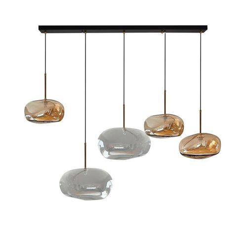 Suspension - G5 Lineaire - ISA MOSS - en acier laqué / en verre soufflé / contemporaine