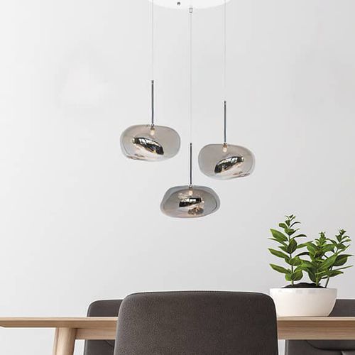Suspension - G3 Chrome - ISA MOSS - en acier laqué / en verre soufflé / design minimaliste