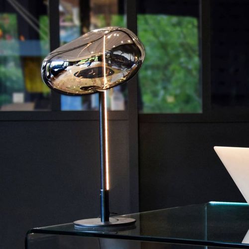 Lampe de table - G111CHROME - ISA MOSS - en aluminium / en acier chromé / en verre soufflé