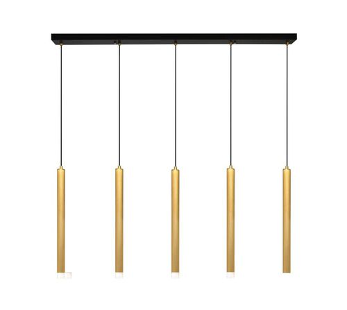 Suspension - L5 TUBE OR LINEAIRE - ISA MOSS - en acier laqué / contemporaine / d'intérieur