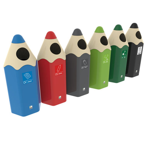 Poubelle publique - PENCIL - leafield envirobin - de tri sélectif / en polyéthylène / design original
