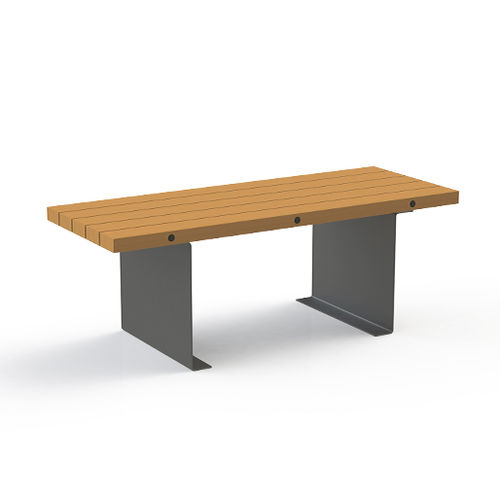 Table de pique-nique contemporaine - LAGON - Activia Mobilier Urbain - en bois / avec piètement en acier galvanisé / rectangulaire