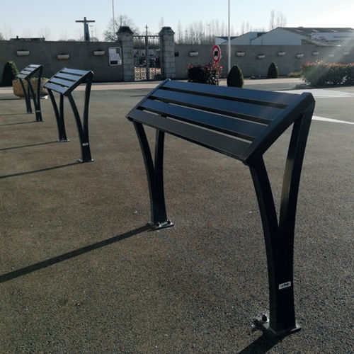 Banc public contemporain - ATLANTIDE - Activia Mobilier Urbain - en acier / en acier galvanisé / en acier à revêtement par poudre