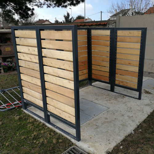 Cache-conteneur bois - PRIME - Activia Mobilier Urbain - en acier galvanisé