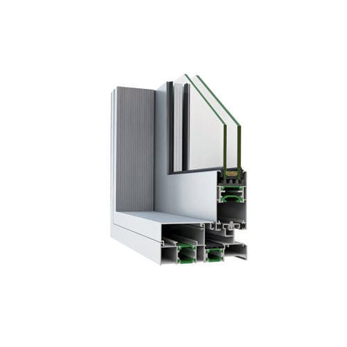 Profilé pour porte en verre - SL2450 - ALUMINCO - en aluminium / à isolation thermique
