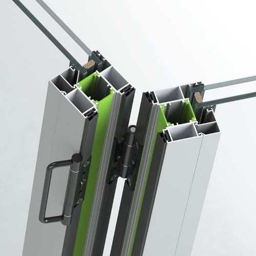 Profilé pour porte en aluminium - FD4600 - ALUMINCO - de sécurité / à isolation thermique