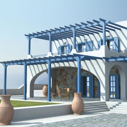 Pergola autoportée - CLASSIC - ALUMINCO - adossée / en bois / en aluminium