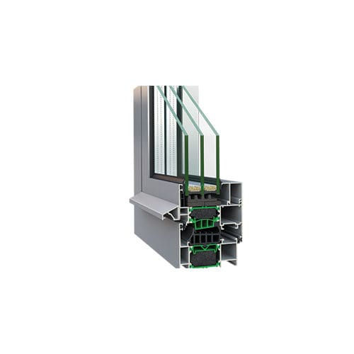 Profilé pour fenêtre en aluminium - W4750 - ALUMINCO - en inox / à isolation thermique
