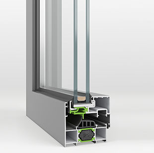 Profilé pour fenêtre en aluminium - W450  - ALUMINCO - en inox / à isolation thermique / haute performance