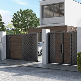 Portail battant - WAVE SOLUTION - ALUMINCO - coulissant / droit / en métal