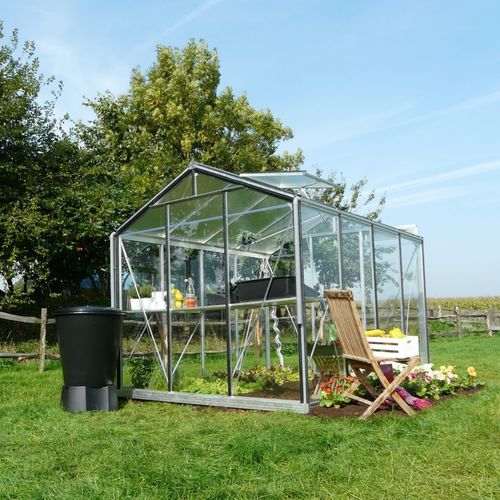 Serre de jardinage - R204H - ACD - monochapelle / structure en aluminium / en verre