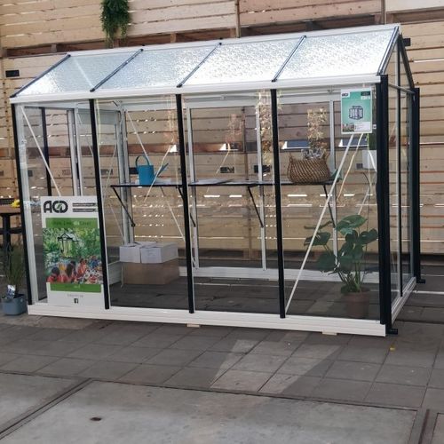 Serre de jardinage - PICCOLO P04 - ACD - monochapelle / structure en aluminium / en verre