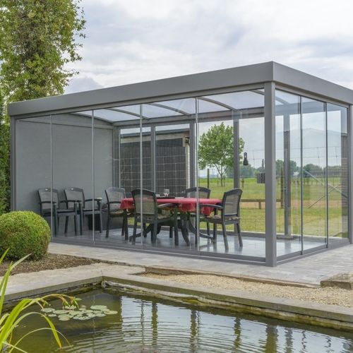Serre de production - KUBA - ACD - monochapelle / structure en aluminium / en verre