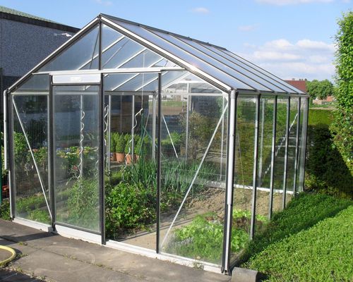 Serre de jardinage - R305H - ACD - monochapelle / structure en aluminium / en verre