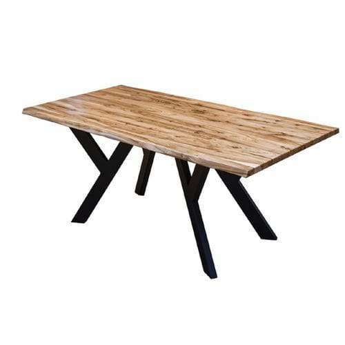 Table design - BOSCO LOFT - Hitte s.r.o. - en érable / avec piètement en acier thermolaqué / rectangulaire
