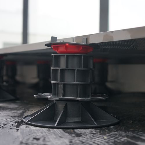 Support pour plancher technique en plastique recyclé - F30 - SOLIDOR - à haute résistance / ignifuge / acoustique