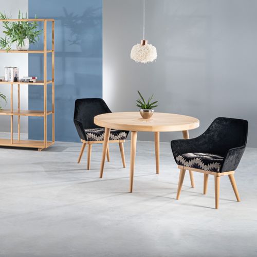 Table à manger de style scandinave - AMARANTH - Ziemann Home Design - en bois / avec piètement en bois / rectangulaire