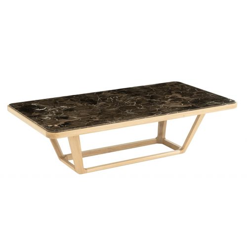 Table basse de style scandinave - AMARANTH - Ziemann Home Design - en bois / en marbre / avec piètement en bois massif