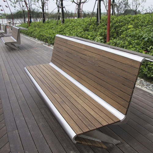 Banc public design - XL - dasso - en bois massif / en bois exotique / en bambou