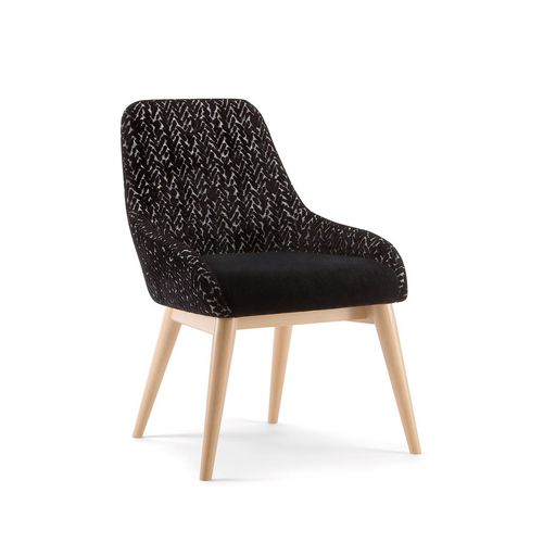 Chaise contemporaine - 30 CHAIR 058 ST - TIROLO SRL - d'intérieur / en tissu / en bois massif