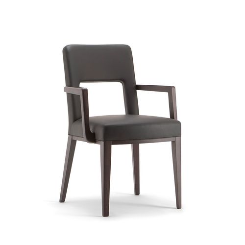 Chaise contemporaine - MONTREAL 024 SB - TIROLO SRL - d'intérieur / en tissu / avec piètement en bois