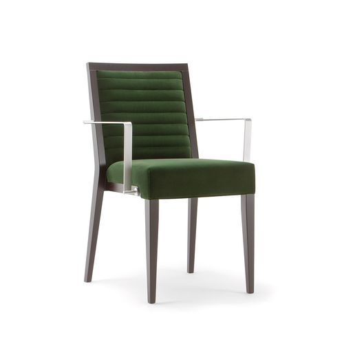 Chaise contemporaine - GINEVRA 031 SB F - TIROLO SRL - d'intérieur / en tissu / en bois massif