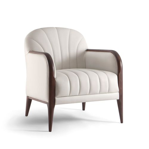 Fauteuil classique - PARIGI 038 P - TIROLO SRL - en tissu / en bois massif / personnalisable
