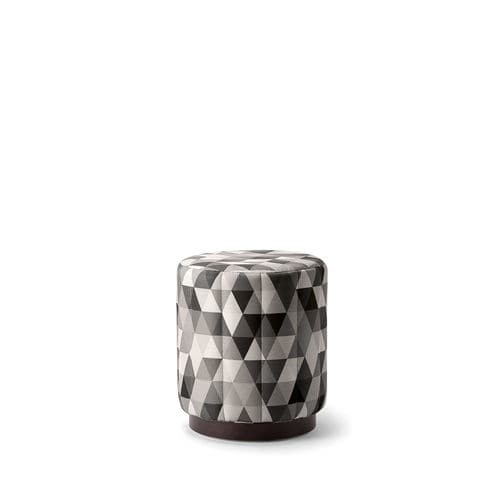 Pouf contemporain - CARTER 068 PF  - TIROLO SRL - en tissu / rond / multicolore