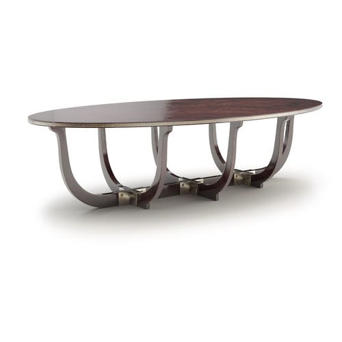 Table contemporaine - PINTA - Thomas Mucha - en chêne / avec piètement en chêne / ovale