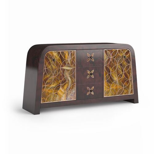 Armoire Art Déco - MARRAKECH CLASSIC - Thomas Mucha - en bois teinté / en verre / en bronze