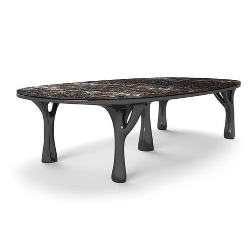 Table design organique - BLACK BAOBA - Thomas Mucha - en bois / en marbre / en granite