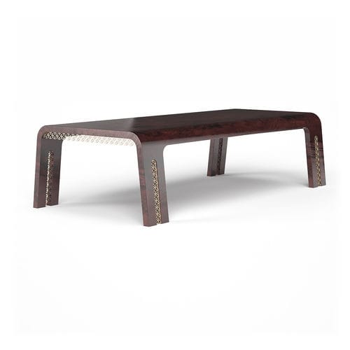 Table Art Déco - MARRAKECH CLASSIC - Thomas Mucha - en bois / en bronze / avec piètement en bronze