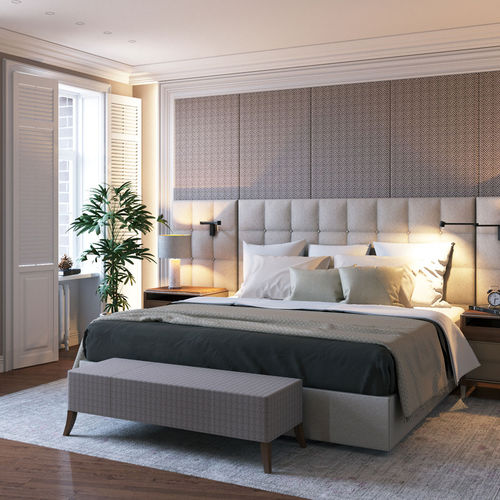 Bout de lit classique - ITALIANELEMENTS - en tissu / en bois / en cuir