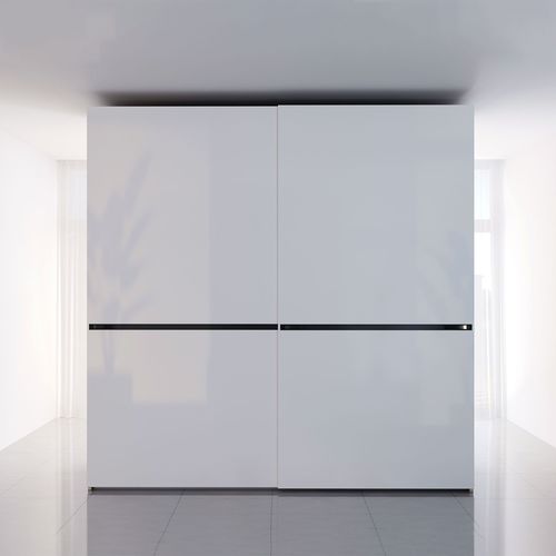 Armoire contemporaine - MILANO  - ITALIANELEMENTS - en MDF / en mélaminé / à porte coulissante
