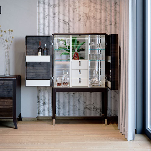Meuble bar contemporain - BAR  - ITALIANELEMENTS - en bois / avec éclairage intégré