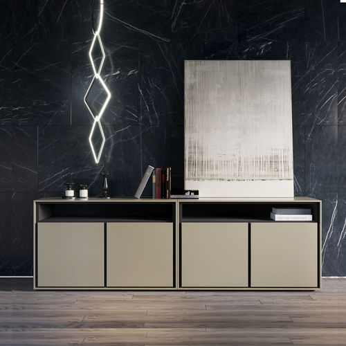 Buffet contemporain - MODE BASE1 - ITALIANELEMENTS - en MDF laqué / pour chambre d'hôtel / gris