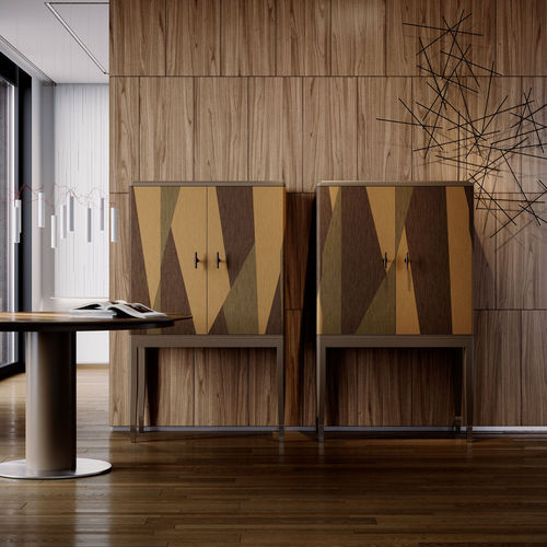 Meuble bar contemporain - G.BAR GAMP TRIPLEX - ITALIANELEMENTS - en bois / avec éclairage intégré