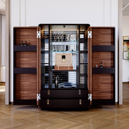 Meuble bar contemporain - TEOMONDO L - ITALIANELEMENTS - en bois / avec éclairage intégré