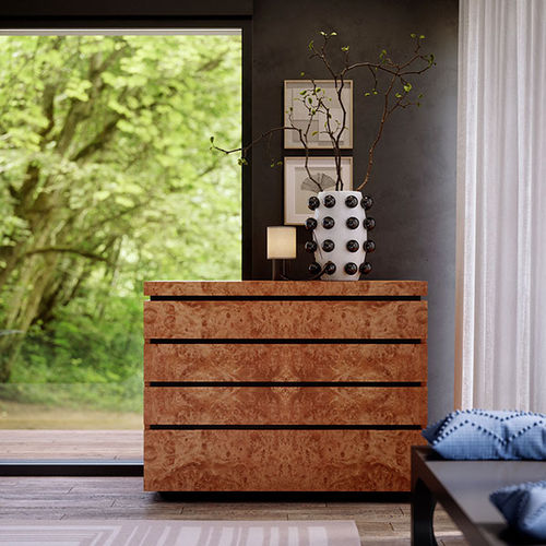 Commode contemporaine - RADICA CASTAGNO - ITALIANELEMENTS - en bois / 4 tiroirs