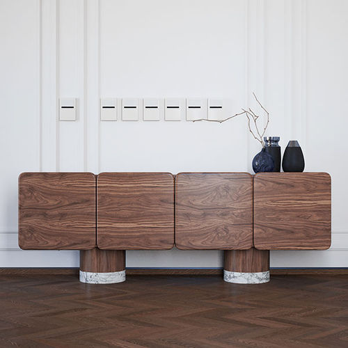 Buffet sur pieds hauts - GRANDE! - ITALIANELEMENTS - contemporain / en noyer / en marbre