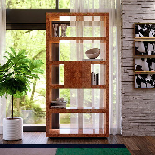 Étagère haute - CARLA - ITALIANELEMENTS - contemporaine / en châtaignier / avec rangement
