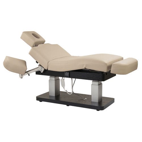 Table de massage électrique - Marut - Esthetica Spa and Salon Resources Private Limited - en acier inoxydable / en mousse / en cuir