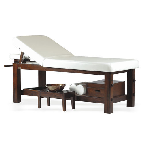 Table de massage pour spas - Shirodhara - Esthetica Spa and Salon Resources Private Limited - en bois / avec rangement / inclinable