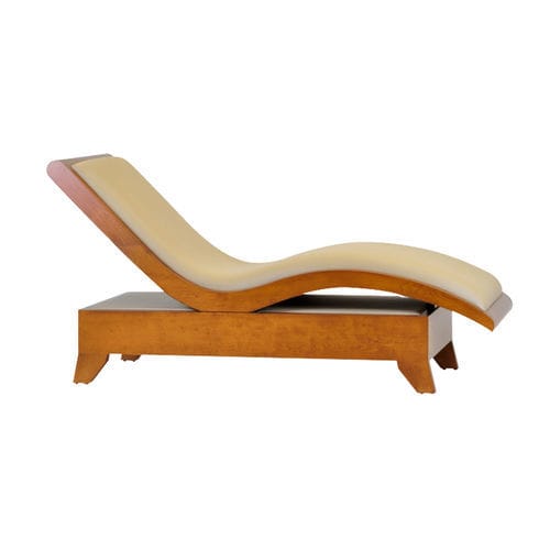 Siège de repos pour centre de spa - Mandakini - Esthetica Spa and Salon Resources Private Limited - pour hôtel / en teck / en cuir
