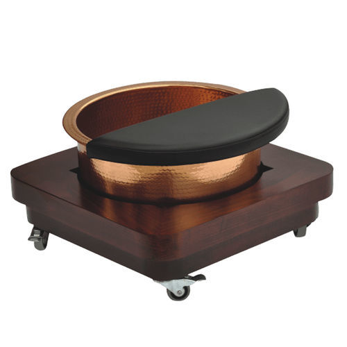 Pédiluve en cuivre - Esthetica Spa and Salon Resources Private Limited - en bois massif / pour centre de spa / à poser