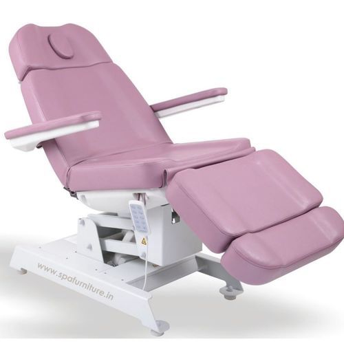 Fauteuil médical en croûte de cuir - Mridul Derma - Esthetica Spa and Salon Resources Private Limited - à hauteur variable / inclinable / avec repose-jambes