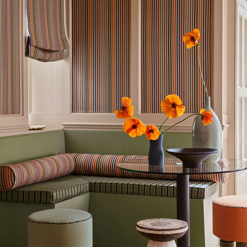 Tissu d'ameublement - FRESCO HERRINGBONE  - IAN MANKIN - pour rideaux / pour store enrouleur / uni