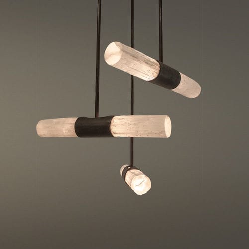 Lustre contemporain - RAINIER - Hilliard - en pierre / à LED / fait main