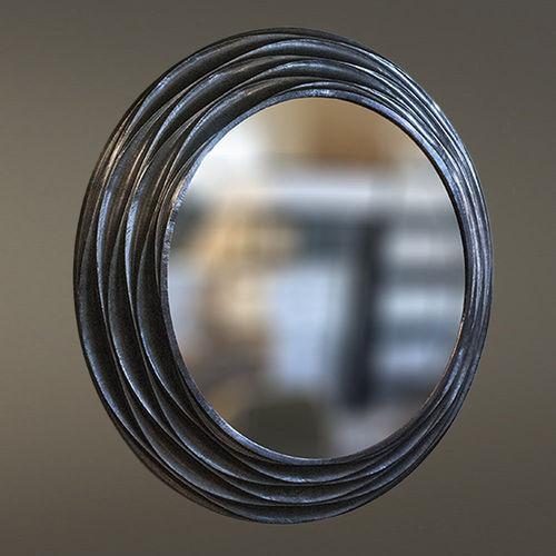 Miroir mural - PONO - Hilliard - classique / rond / en bronze