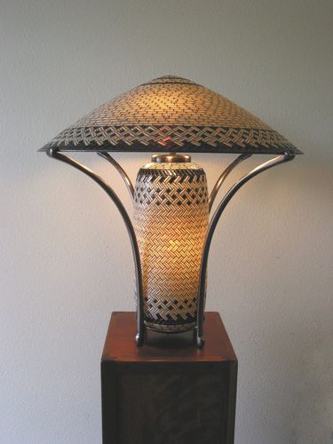 Lampe de table - IMPERIAL MING CHINA - Hilliard - en bronze / en verre / classique